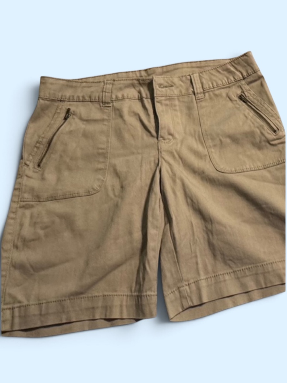 Faded Glory TAN Cargo Shorts Casual Outdoor Travel, size 10